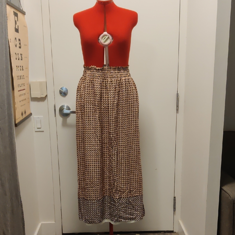 DR2 Orange And Black Patterned Skirt